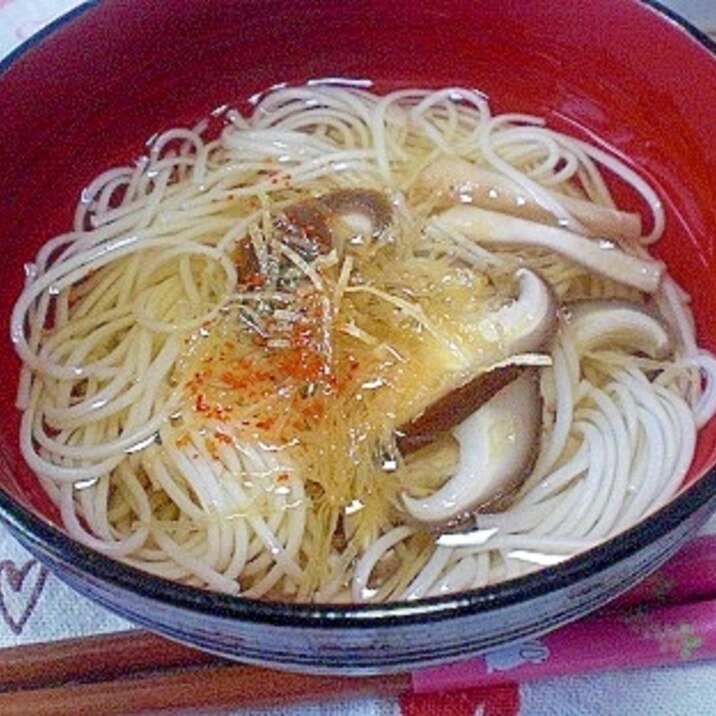 「椎茸と湯葉のにゅう麺」　　　♪♪